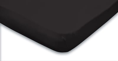 Eleganzzz Hoeslaken Topper Jersey Stretch - Zwart - Hoeslaken 80/90x190/200cm - Eenpersoons - 100% Katoen - Topper - Hoeslakens