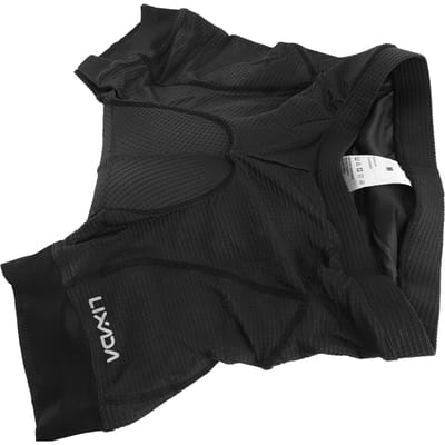 Lixada Heren Fietsbroek met Padding en Anti-Slip Been Grippers Fiets 3D Gepolsterd Ondergoed Fiets Padding M zwart