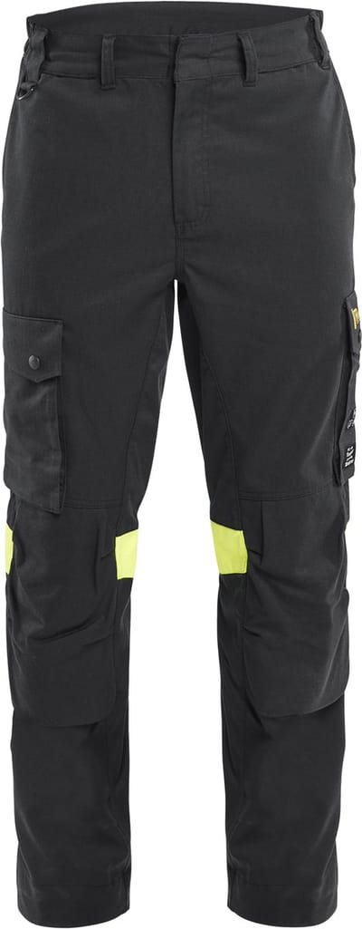 BLAKLADER INHERENT 14171512 Hi Vis Reflecterend Werkbroek HEREN Veiligheidsbroek Zwart Geel - Brandvertragend - Antistatisch - Ripstop