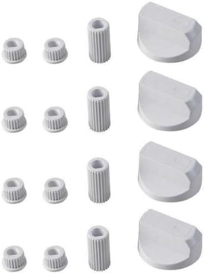 Universele Oven Knoppen - Bedieningsknoppen Fornuis - Oven Reparatie - Set van 4 Stuks - Universeel - Wit