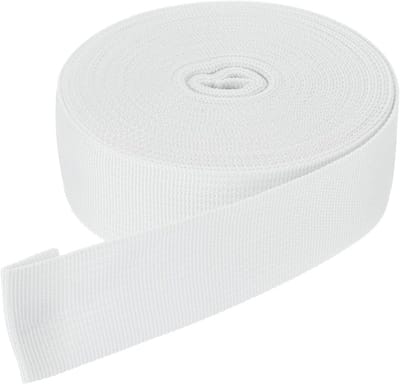 Nylon Riem - Spanband Plat - Knutselwerk Naaien - Sterk Slijtvast - 914 Meter - Wit