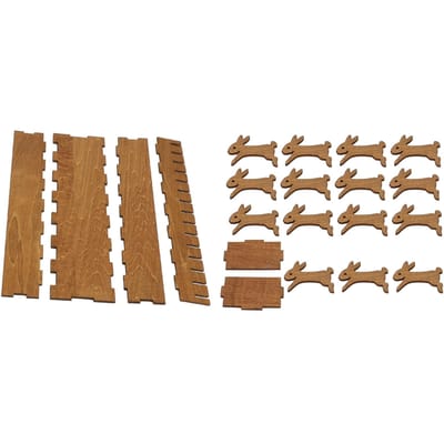 Fil à Broder Bobines en Bois Drôle Innovant Mignon Lapin Forme d'Animal Organisateur Set