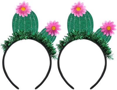 Dailygoods- Hoofdband Elegante Cactus - Haarband - Feesthoofddeksel - Lichtgewicht - Voor Dames - Ideaal voor Feestdagen - Haaraccessoire