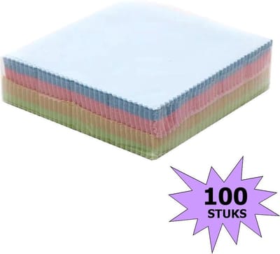 Fako Bijoux® - Microvezel Reinigingsdoekjes - Camera Lens Reiniging Doekjes - Brillendoekjes - Microfiber Brillen Lensdoekjes - Schoonmaak doekjes - 100 Stuks