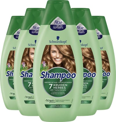 Schwarzkopf 7 Kruiden Shampoo 5x 400ml - Voordeelverpakking