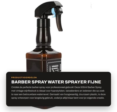 Dailygoods- Spray Fles 500ml - Vintage Waterverstuiver - Plantenspuit - Haarverzorging - Schoonmaken - Duurzaam Materiaal - Verstuiver