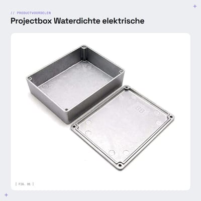 Dailygoods - Projectbox - Waterdichte elektrische behuizing - Ideaal voor buitengebruik - Zilver - Corrosiebestendig - Compleet met stekker