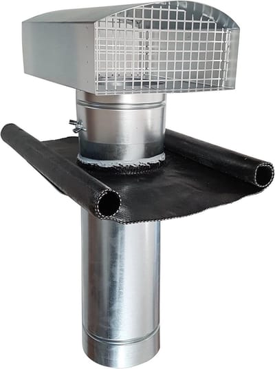 Dakdoorvoer - Dakkap Ventilatie - Lucht Toevoeren - Vogelbeschermingsrooster - Ø 250 mm - Zink