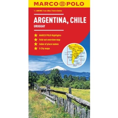 Argentina/chile map : and uruguay - Marco Polo