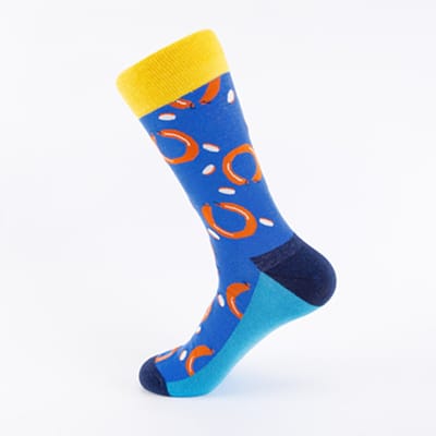 Sokken heren - mannen - blauw - leuke worst - rookworst - 40 - 46 - cadeau voor hem - geschenk man - gift - Kerst cadeau - verjaardagscadeau
