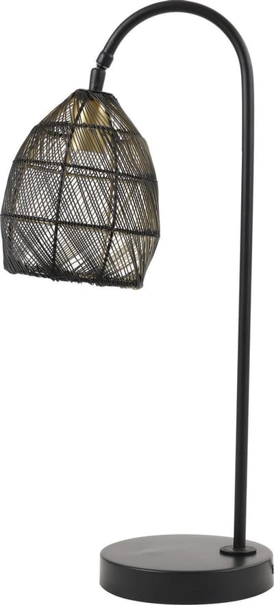 Light & Living Tafellamp Meya - Zwart - 23x18x60cm - Modern