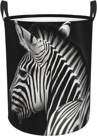Grote wasmand - Opvouwbare mand - Kleding opbergen - Waterdichte coating - 40 x 50 cm - Zwart