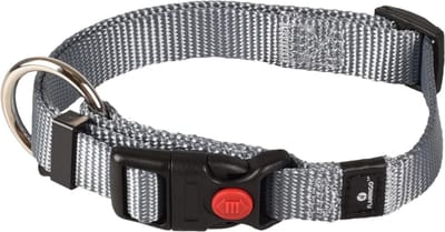 Flamingo Ziggi - Halsband Honden - Halsband Ziggi Grijs S 30-45cm 15mm - 1st - 127415 - 1st