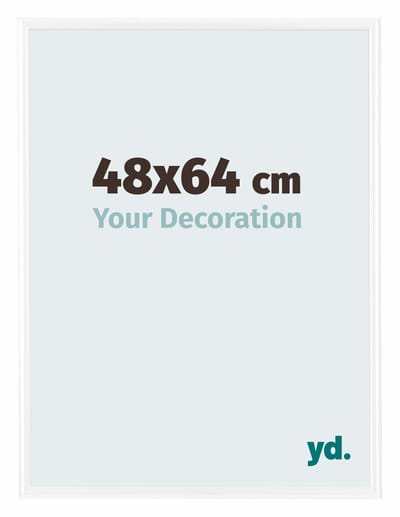 Your Decoration - Fotolijst 48x64 cm - Kunststof - Wit Hoogglans - Bordeaux