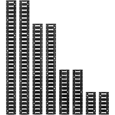 Kit de rail d'arrimage E-Track, Lot de 8 (1,5m+1,2m+0,6m+0,3m) Rails E Track, 36 Pièces Comprend 2 Sangles à cliquet & 8 Anneaux en O & 8 Points d'arrimage avec Anneau en D & 2