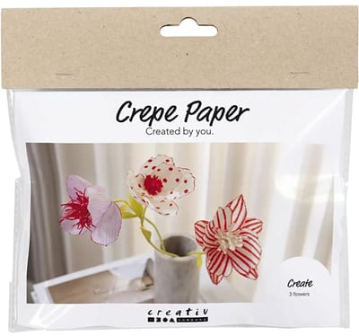 Creativ Company knutselset bloemen crepepapier pastel kleuren creatief.