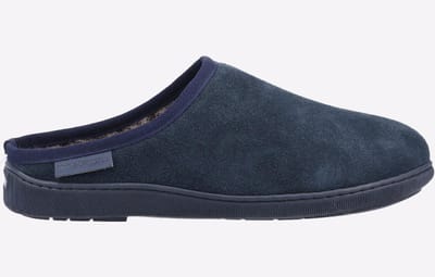 Hush Puppies Ashton Suède Heren Pantoffels In Marineblauw