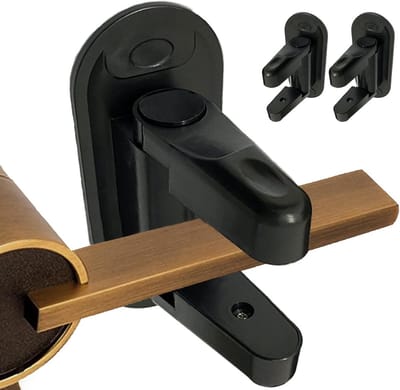 Deurklink Slot - Kinderslot Deur - Babykamer Beveiligen - Zonder Hendel - 2 Stuks - Zwart