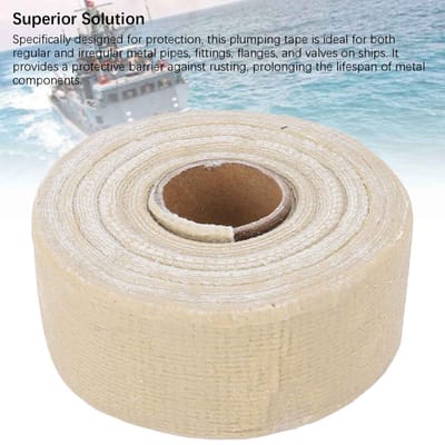 Ruban d'étanchéité pour plomberie de bateau 50 mm X 10 m Longue durée de vie Flexible Ruban d'étanchéité pour tuyaux de bateau pour yachts bateaux brides de tuyaux métalliques vannes