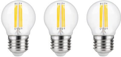 SPL E27 LED Lamp 4W Dimbaar - CRI 93 - Extra Warm Wit - LED Filament G45 - Vervangt 26W - 3 Stuks