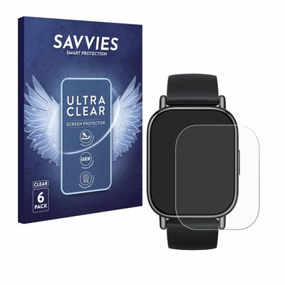 Savvies - Screenprotector voor Xiaomi Redmi Watch 5 Lite - Folie Beschermfolie transparant 6 Stuks