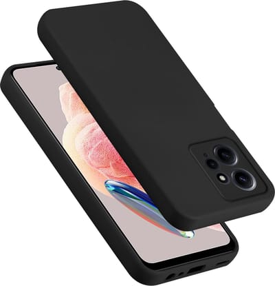Cadorabo Hoesje geschikt voor Xiaomi Redmi Note 12 4G in LIQUID ZWART - Beschermhoes gemaakt van flexibel TPU silicone Case Cover