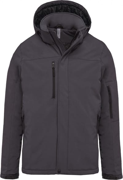 Kariban Gewatteerde softshell herenparka met capuchon K650 - Titanium - L
