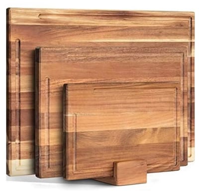 JOYNEXTBUY 3-delige Snijplankenset – Acaciahout – Snijplanken Groente, Fruit en Vlees – Keukenplank Set – Duurzaam & Natuurlijk