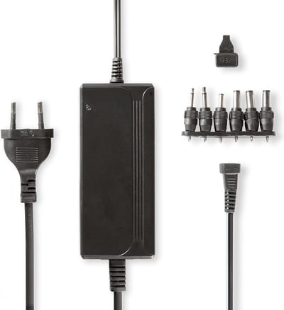 Nedis Universele AC-Stroomadapter - 36 W - 5 / 6 / 7.5 / 9 / 12 / 13.5 / 15 V DC - 3.60 m - 2.4 - 3.0 A - 6 plug(s) - Zwart