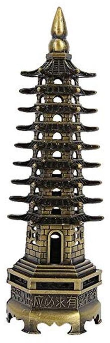 VVGoods - Metalen toren beeld pagode ornament legering WenChang design kantoor thuis decoratie