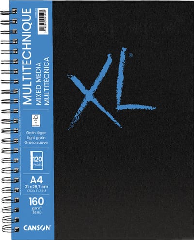 Canson - Schetsboek Mix Media XL A4 60v 160gr spiraal