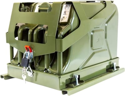 Jerrycan Houder - Opslag Tank - Brandstof Transport - Stalen Poedercoating - 47.5 x 38.5 cm - Groen