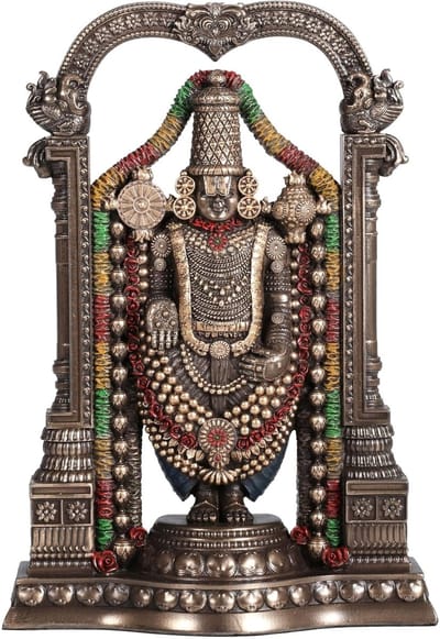 Veronese Design beeld/figuur - Heer Venkateshwara (Balaji) Veronese Design - (hxbxd) ca. 21.2cm x 14.5cm x 6.3cm