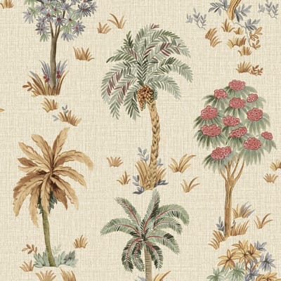 Zambaiti Vinylbehang Z70701 - Marrakesh - Botanisch Wit - 53cm x 10.05m