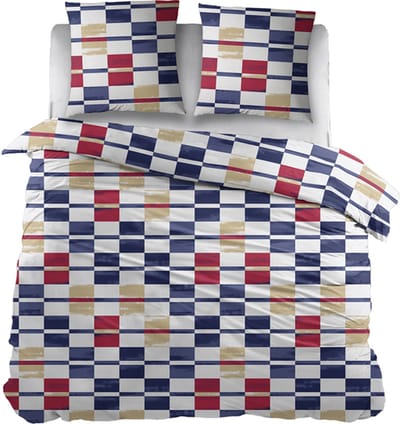 Snoozing Bibi Dekbedovertrek - Tweepersoons - 200x200/220 cm - Blue