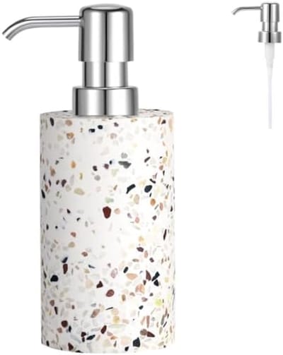 PromoHome Zeepdispenser met Terrazzo Design - 320ml Navulbare Pompfles voor Badkamer en Keuken