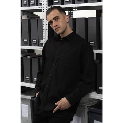 Regular Fit Denim Shirt met Pocket