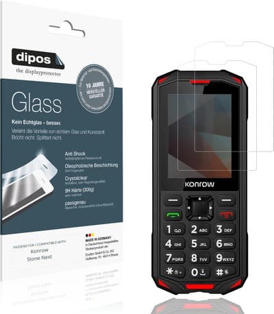 dipos – 2x Pantserfolie geschikt voor Konrow Stone Next | 9H Screenprotector