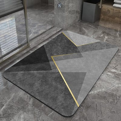 Absorberende badmat, moddermat voor in de badkamer, vuilafstotende badmat, toiletmat, antislip, snel drogende badmat 40*60cm