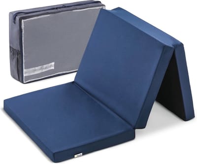 Comfortabel opvouwbaar matras voor campingbedje 60 x 120 cm - Ademend, wasbaar en inclusief draagtas