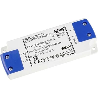 Self Electronics SLT20-350IF-2S LED-transformator 20 W 0.35 A 6 - 56 V Niet dimbaar 1 stuk(s)