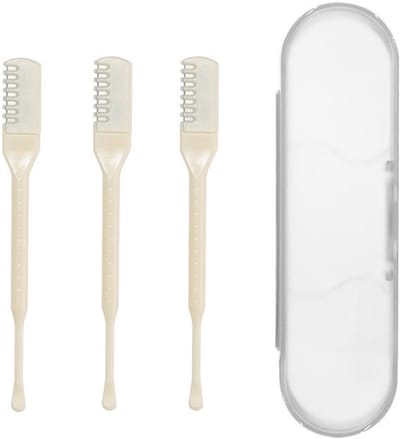 3 stuks - Neushaarmes - neustrimmer - neustrimmer mannen - neustrimmer vrouwen - dubbele kop - Handmatig - Lichtbeige