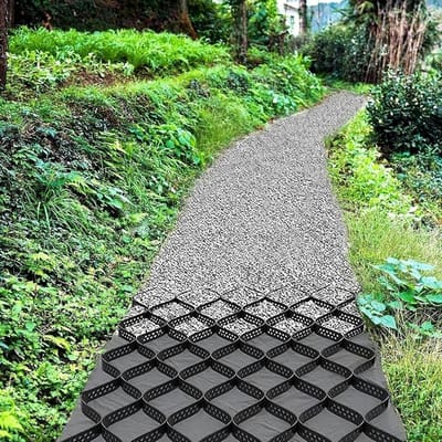 Grindrooster Grids - Grindstabilisator Geotextiel - Opritten Stabiliseren - Hoge Draagkracht - 1 x 7m - Zwart