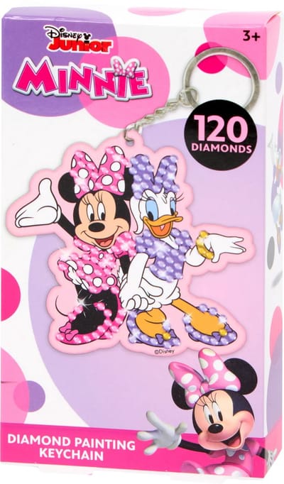 Minnie Mouse Diamond Painting Sleutelhanger – 120 Steentjes – DIY Knutselset – Creatieve Sleutelhanger Maken – Cadeau – Assorti