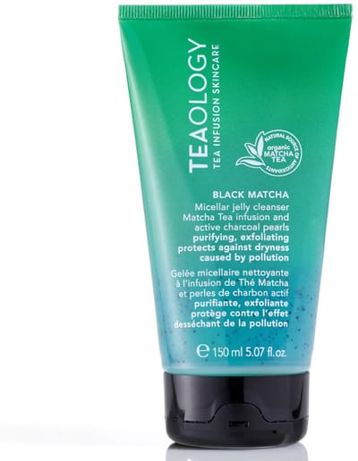 Teaology Black Matcha Micellar Jelly Cleanser – 3-in-1 Gezichtsreiniger, Peeling & Masker – Met Matcha & Actieve Houtskool – Diep Reinigend, Detox & Exfoliërend – Tegen Onzuiverheden, Talg & Make-up – 150 ml