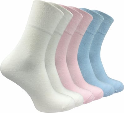 Dames Sokken - Comfort Sokken - Dagelijks Dragen - Zonder Knellende Band - 6 Paar - Zwart
