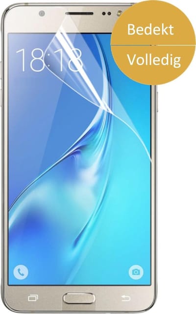 Screenprotector geschikt voor Samsung Galaxy J5 (2016) - Glas PET Folie Screenprotector Transparant 0.2mm 9H (Full Screen Protector)