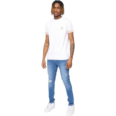 SikSilk Roke skinny jeans voor heren (Gewassen blauw)