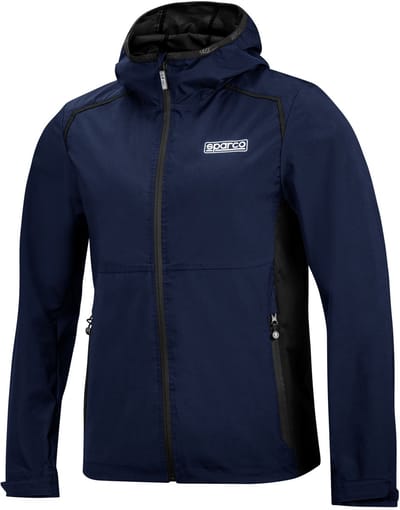 Sparco Windjack - Zwart — Marineblauw — XXXL
