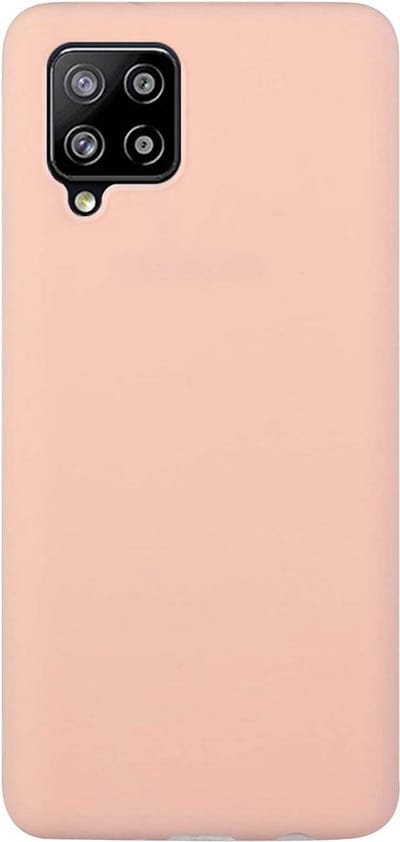 Solid hoesje Geschikt voor: Samsung Galaxy A42 5G Soft Touch Liquid Silicone Flexible TPU Rubber - Zand poeder